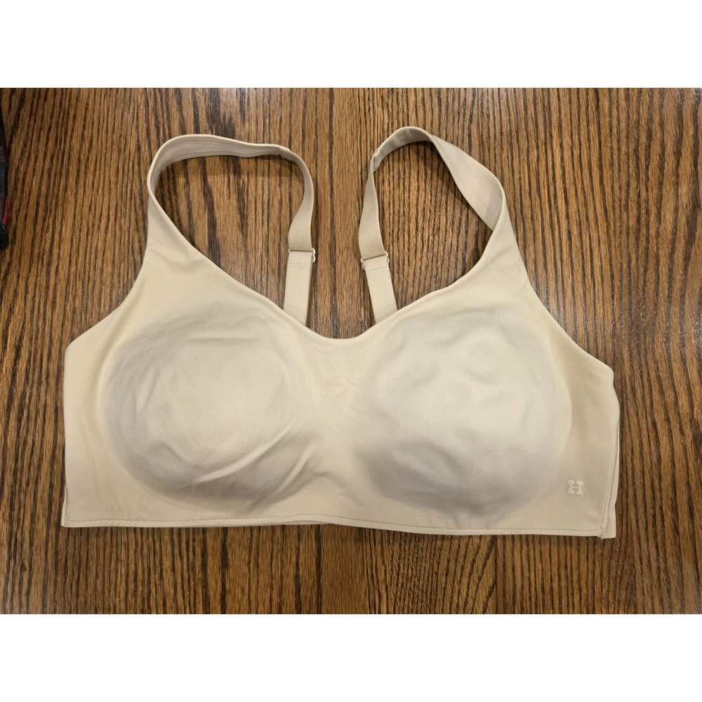 Huug Bra XLarge Daily Embrace Seamless Wireless Comfort Solid Beige Comfort